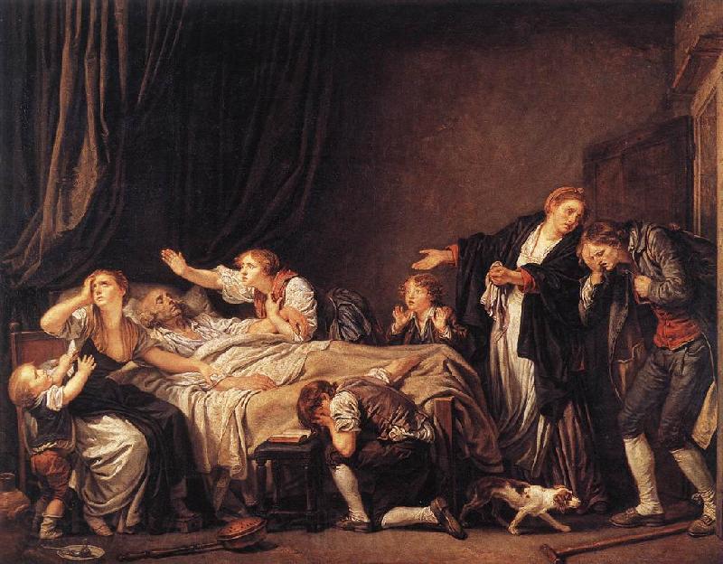 GREUZE, Jean-Baptiste The Punished Son dgs Norge oil painting art